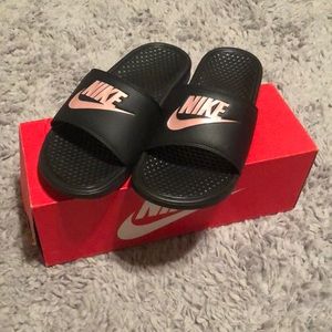 Nike Rose Gold Slides